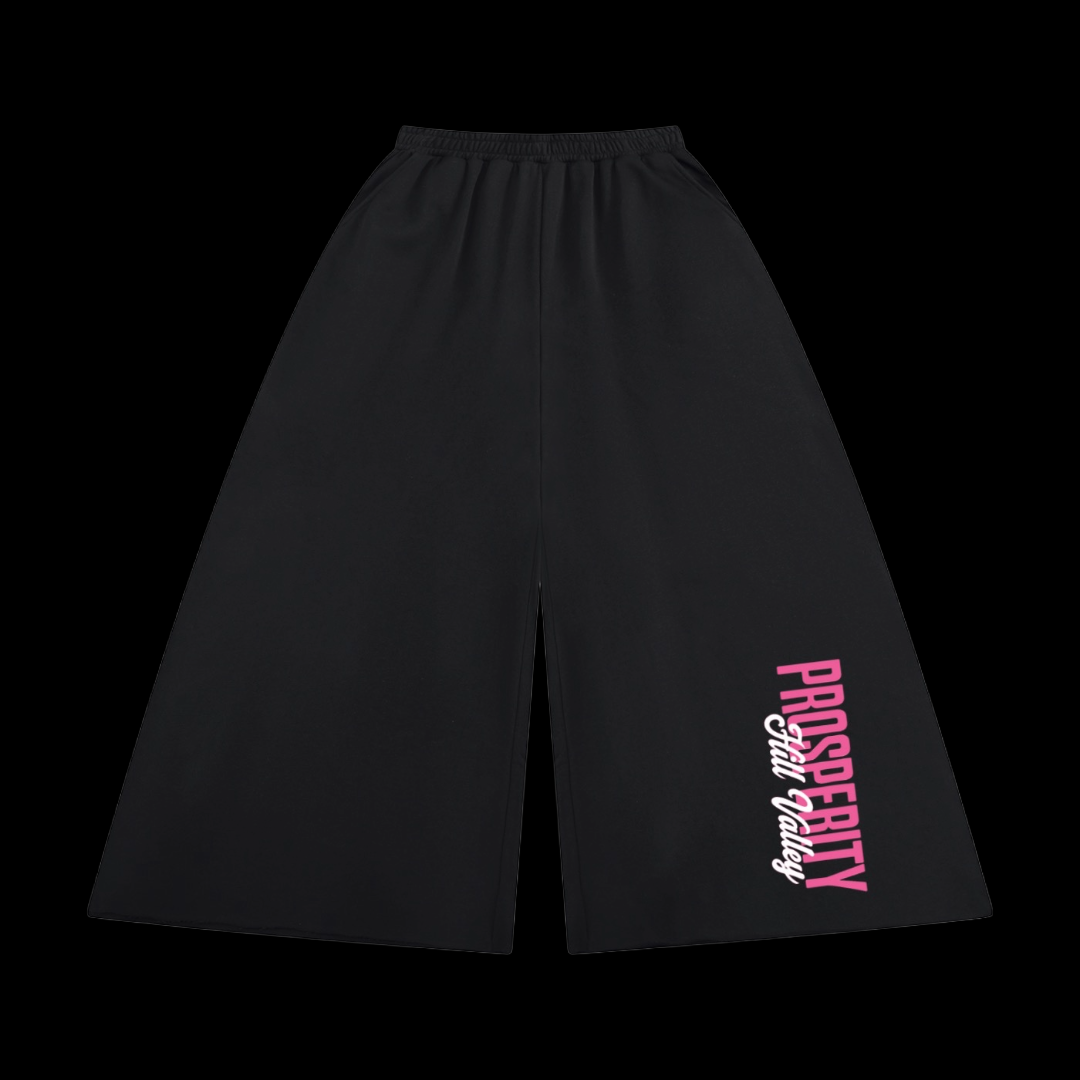 Hill Valley Raw Edge Wide Leg Sweatpants
